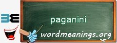 WordMeaning blackboard for paganini